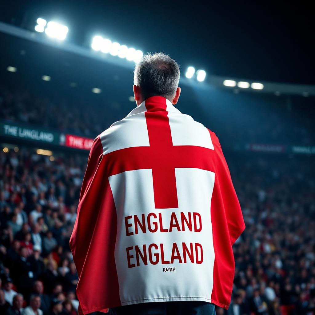 ENG fan wearing Terrace Scarf