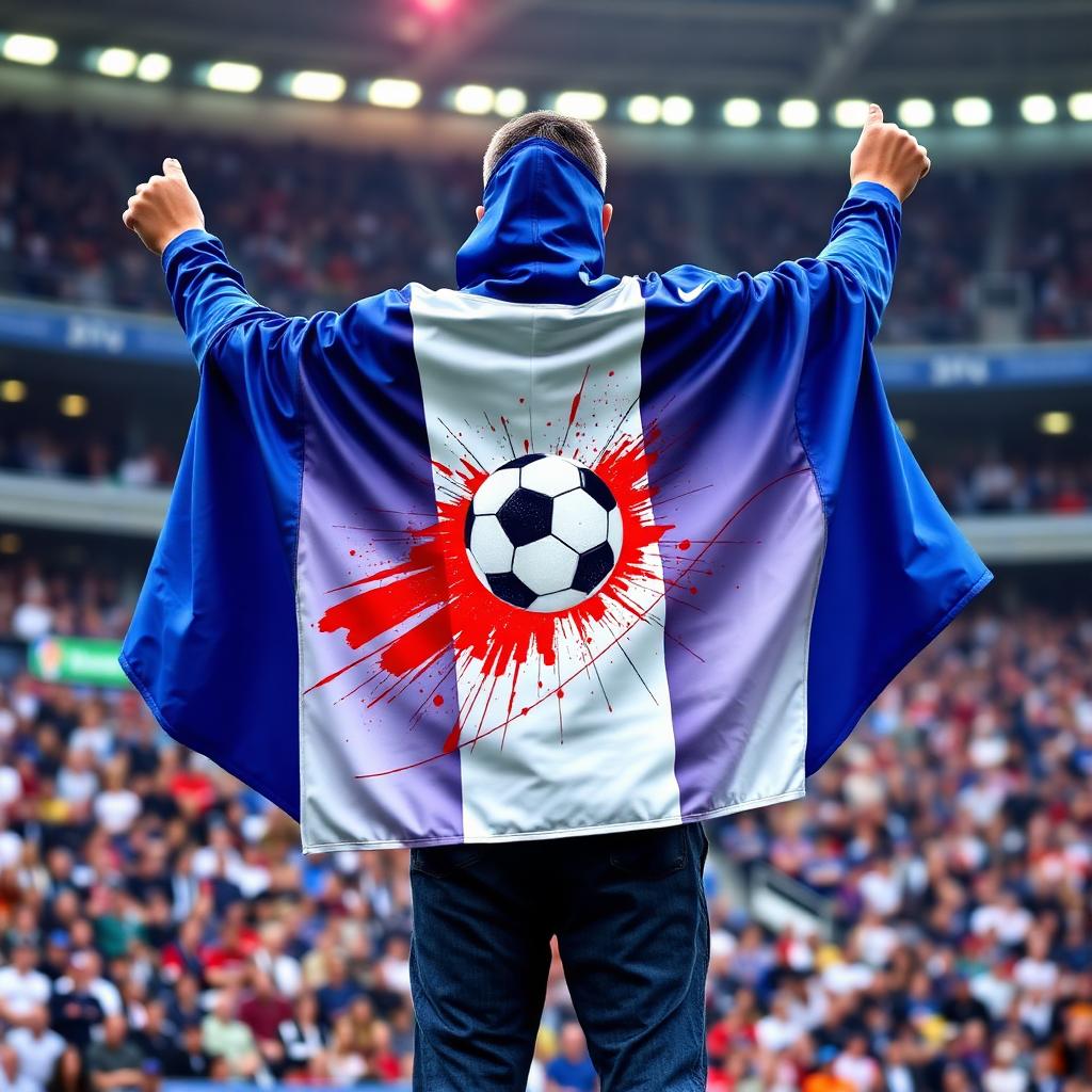 FRA fan wearing Sleeve Cape