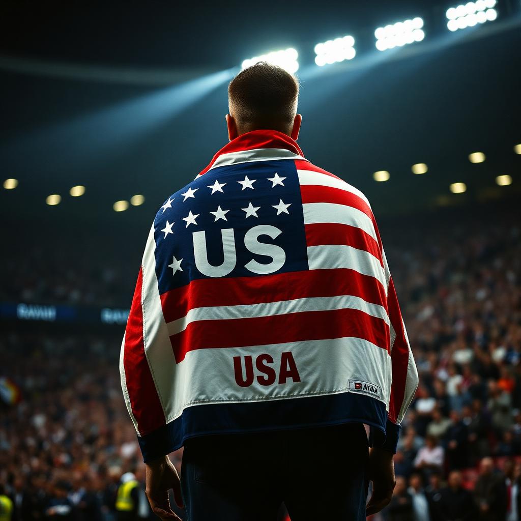 USA fan wearing Match Hat